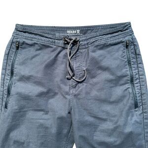 Roark Layover Traveler Pants Mens 31 Navy Blue Straight Tapered Stretch Lace Up